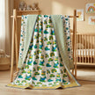 Little Transport Adventure Reversible Muslin Cotton Kids Dohar – Single Size (60 x 90 inch / 150 x 220 cm) | 100% Muslin Cotton | 1 Piece