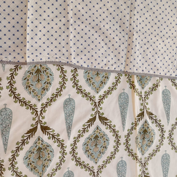 Blue Meadow Reversible Cotton Blend Dohar – Single Size (60 × 90 inch / 150 × 230 cm) | 90% Cotton, 10% Polyester | Pack of 2