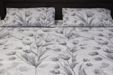 Silver Bloom Pure Cotton Bedsheet Set – King Size (240 × 270 cm) | 3-Piece Bedding Set
