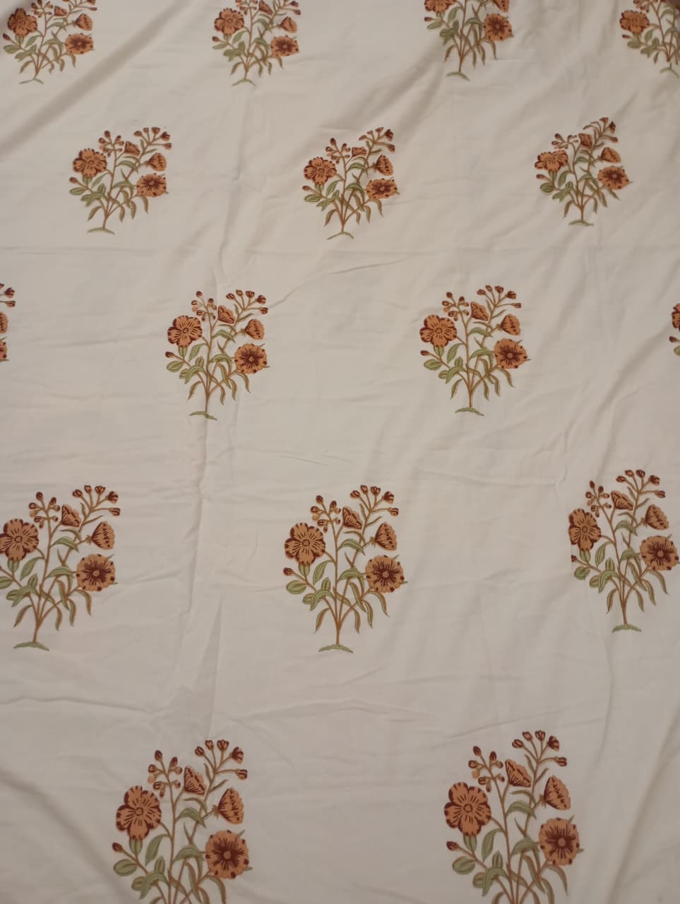 Autumn Meadow Reversible Muslin Dohar – Standard King Size (240 x 260 cm / 90 x 108 inches) | Muslin Cotton | Lightweight All-Season Comfort