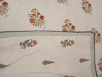 Autumn Meadow Reversible Muslin Dohar – Standard King Size (240 x 260 cm / 90 x 108 inches) | Muslin Cotton | Lightweight All-Season Comfort