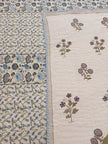 Jaipuri Lavender Meadow Reversible Quilted Bedspread – Standard King Size (90 x 102 Inches / 229 x 259 cm) | 3-Piece Set | 2 Quilted Pillow Covers