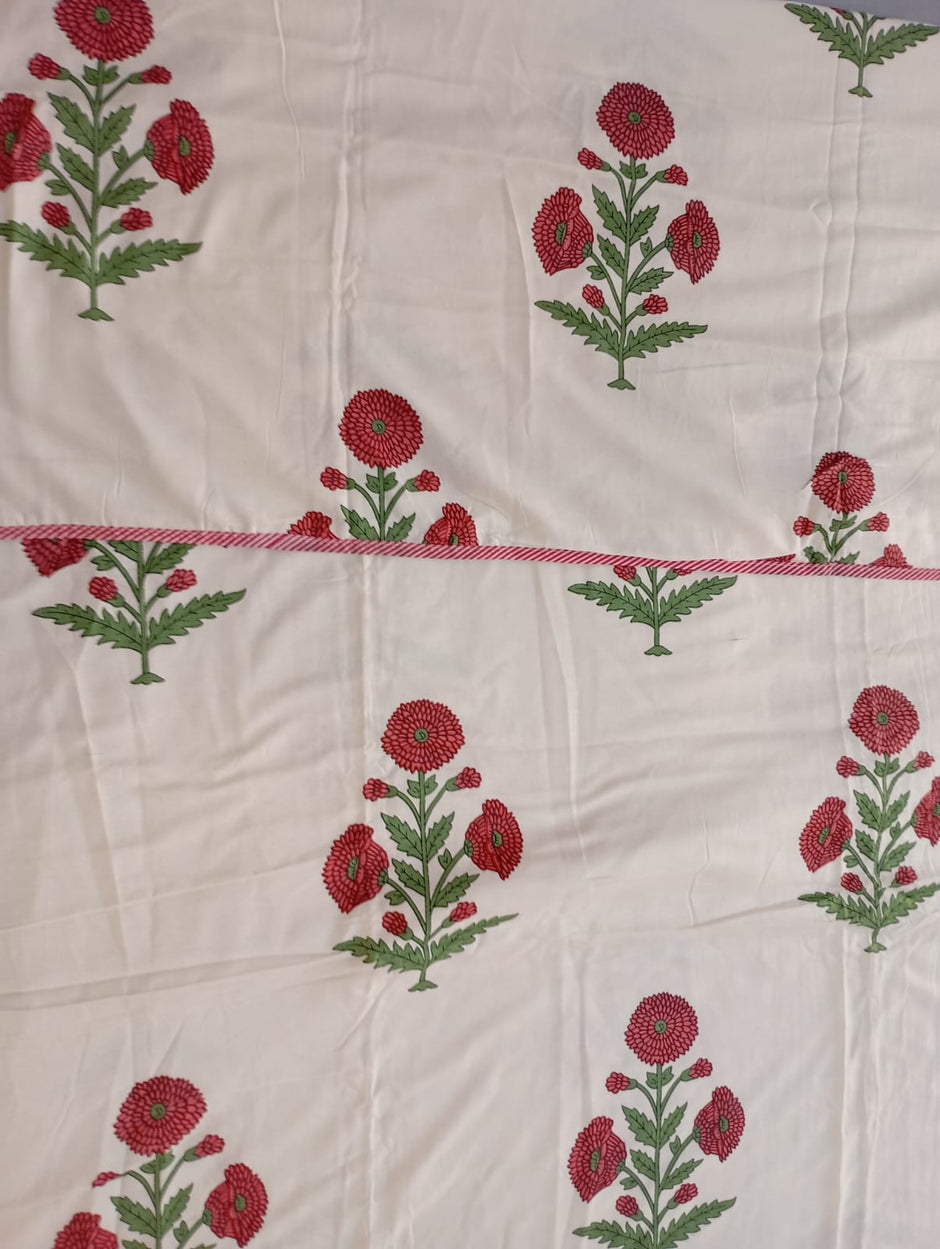 Gulnaar Rangrez Cotton Blend Dohar – Single Size (60 × 90 inch / 150 × 230 cm) | 90% Cotton, 10% Polyester | Pack of 2