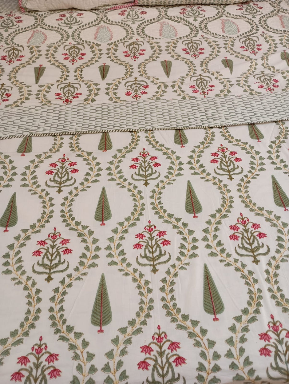 Phoolwari – Standard King Size Dohar | 100% Muslin Cotton | All Season, Perfect for AC | Lightweight