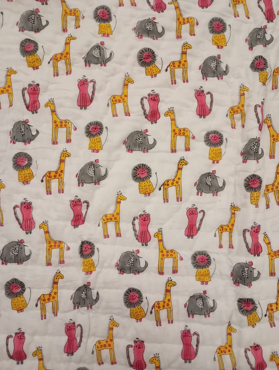 Safari Storybook Reversible Kids Razai – Single Kids Size (55 × 85 inches) | 1 Piece