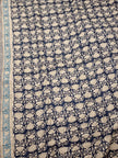 Indigo Lotus Garden –King Size Muslin Cotton Reversible Razai | Surgical Cotton Filling | Hand Stitched | 1 Piece | Dry Clean Only