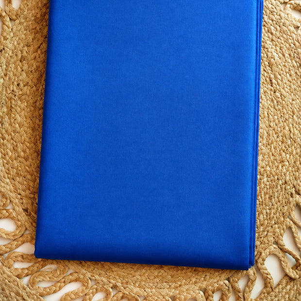 Cobalt Blue Luxe – Super King Size Bedsheet (274 × 274 cm) | 100% Tencel Cotton | 400 Thread Count | Includes 2 Pillow Covers