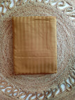 Caramel Stripe Luxe – Super King Size Bedsheet (274 × 274 cm) | 400 TC Tencel Cotton | Includes 2 Pillow Covers