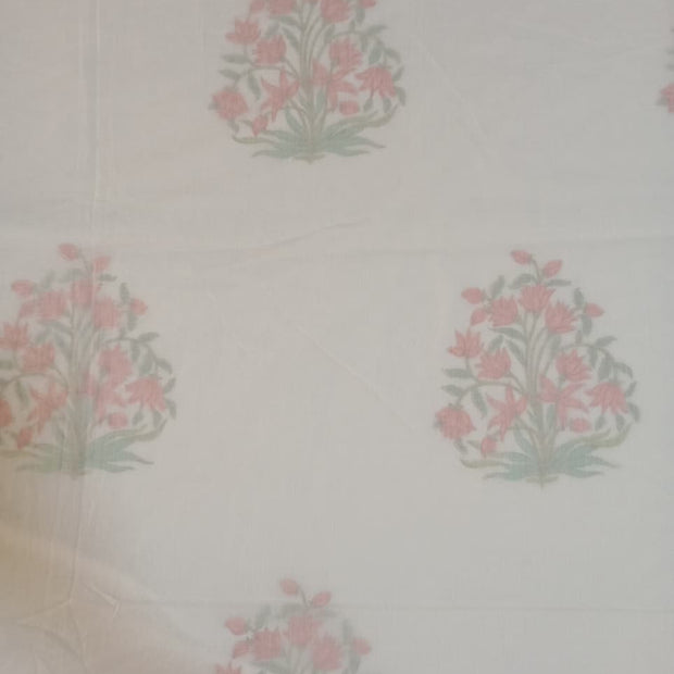 Muslin Luxe Collection – Rose Meadow Botanical Muslin Dohar – Standard King Size (240 × 260 cm / 90 × 102 inches) | Muslin Cotton Outer Layer | Lightweight All-Season Comfort