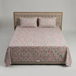 Rosewood Paisley Elegance – Super King Size Bedsheet (270 × 270 cm) | Floral Paisley Print | 3-Piece Set