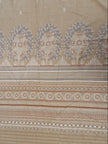 Sandstone Heritage Medallion – Fitted Bedsheet (210 × 200 cm) | 100% Percale Cotton | 400 Thread Count