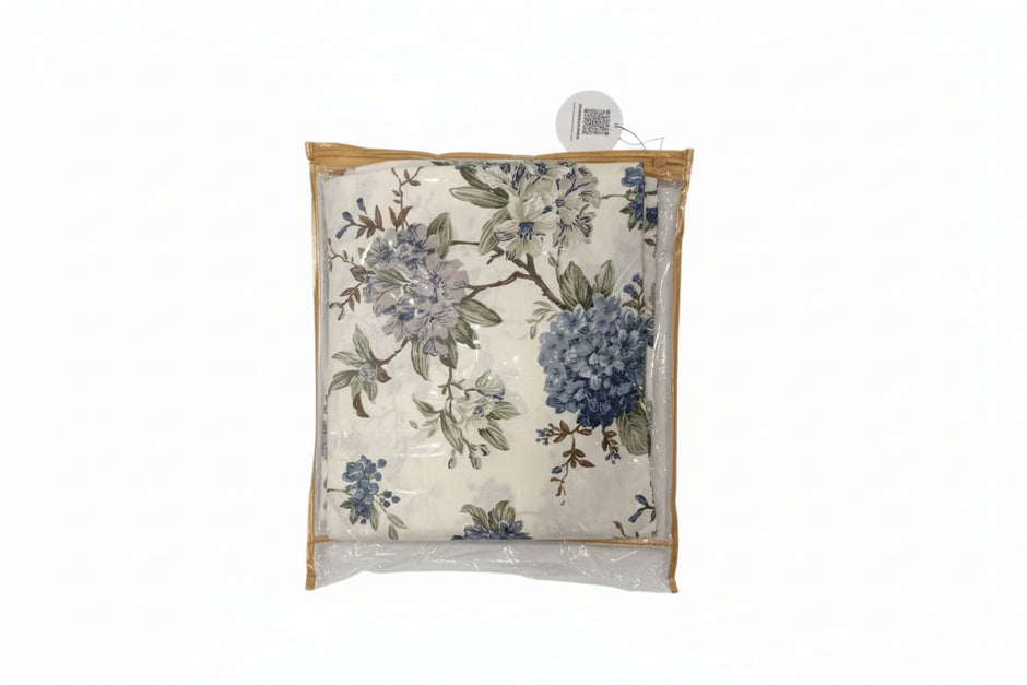 Blue Hydrangea Garden – Jumbo King Size Bedsheet (270 x 305 cm) | 100% Jaipuri Cotton | Includes 2 Pillow Covers