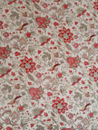Scarlet Floral Bird Elegance – Super King Size Bedsheet (274 x 274 cm) | 100% Jaipuri Cotton | Includes 2 Pillow Covers