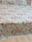 Blush Meadow Floral – Queen Size Bedsheet (260 x 230 cm) | 100% Pure Cotton | Includes 2 Pillow Covers