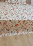 Bird Blossom Print – Queen Size Flat Bedsheet (260 x 230 cm) | 100% Cotton | Includes 2 Pillow Covers