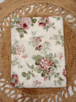 Soft Beige Anokhi Blossom – Super King Size Jaipuri Cotton Bedsheet (270 x 270 cm) | Includes 2 Pillow Covers