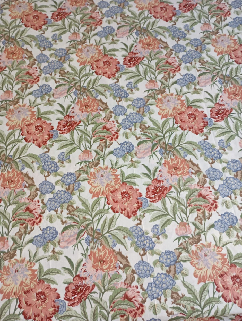 Blueberry Bloom Haven – Super King Size Bedsheet (274 x 274 cm) | 100% Jaipuri Cotton | Includes 2 Pillow Covers