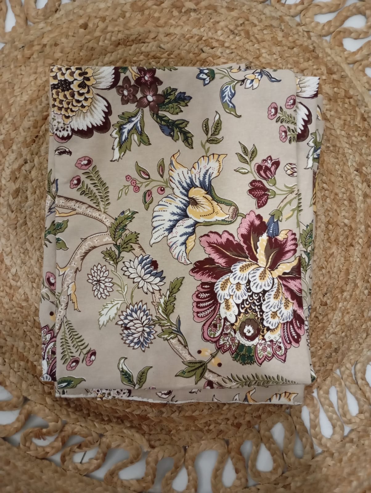 Royal Garden Heirloom – Single Size Flat Bedsheet (60 x 90 inch) | 100% Cotton | Includes 1 Pillow Cover
