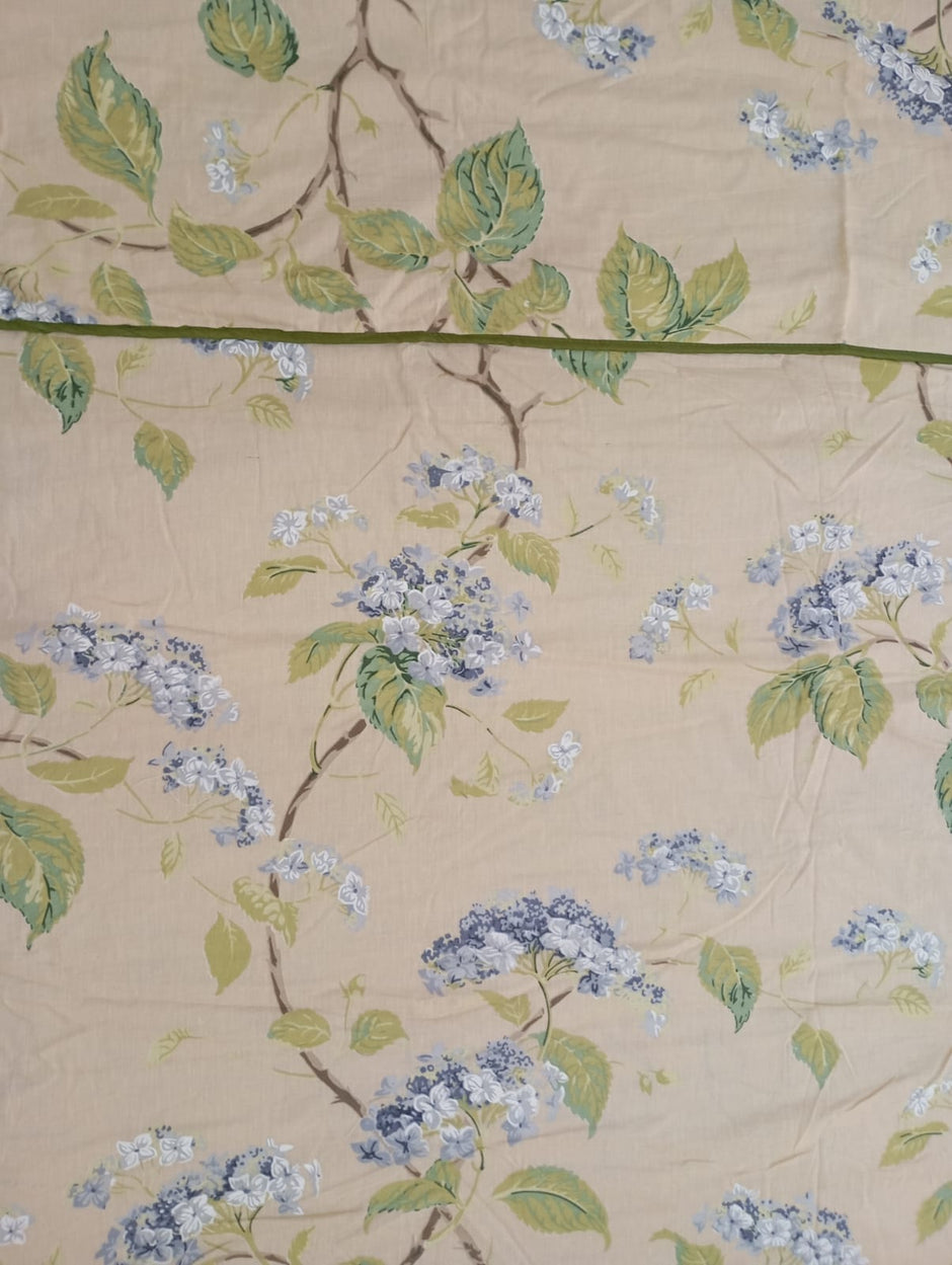 Royal Blue Blossom Vine Elegance Dohar – Single Size (152 x 229 cm / 60 x 90 inches) | Muslin Cotton | Lightweight All-Season | Set of 2