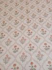 Terracotta Blossom – Super King Size Bedsheet (274 × 274 cm) | 400 TC Tencel Cotton | Includes 2 Pillow Covers