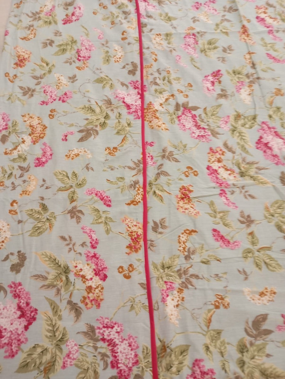 Blush Garden Bloom Muslin Cotton Dohar – Single Bed (152 x 229 cm / 60 x 90 inches) | 100% Muslin Cotton | 1 Piece