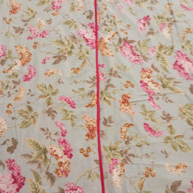 Blush Garden Bloom Muslin Cotton Dohar – Single Bed (152 x 229 cm / 60 x 90 inches) | 100% Muslin Cotton | 1 Piece