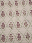 Amara — Mauve Garden Reversible Muslin Cotton Razai Blanket | Organic Cotton Filling | Hand Stitched | Single Size