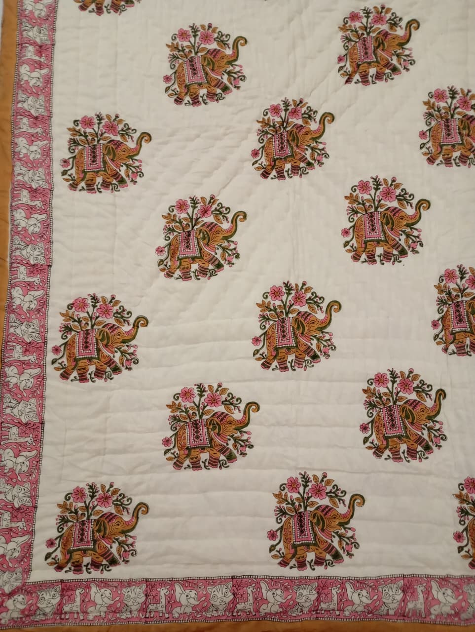 Gulmohar Safari – Reversible Kids Razai Blanket | Single Size (55 × 85 inches / 140 × 216 cm) | Cotton | 1 Piece