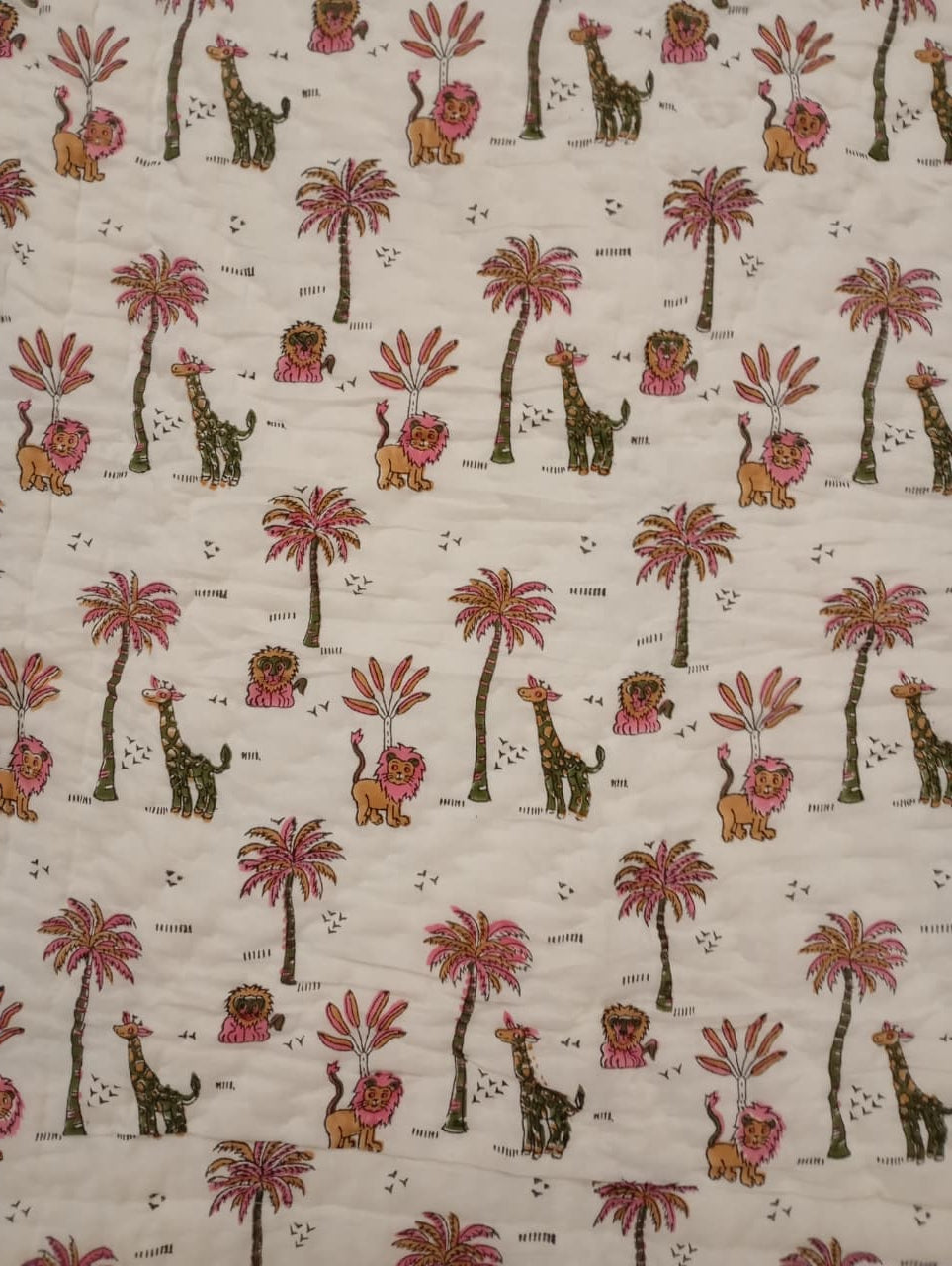 Gulmohar Safari – Reversible Kids Razai Blanket | Single Size (55 × 85 inches / 140 × 216 cm) | Cotton | 1 Piece