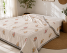 Golden Meadow Muslin Cotton Dohar – Standard King Size (240 × 260 cm / 90 × 108 inches) | 100% Muslin Cotton | Lightweight All-Season Comfort