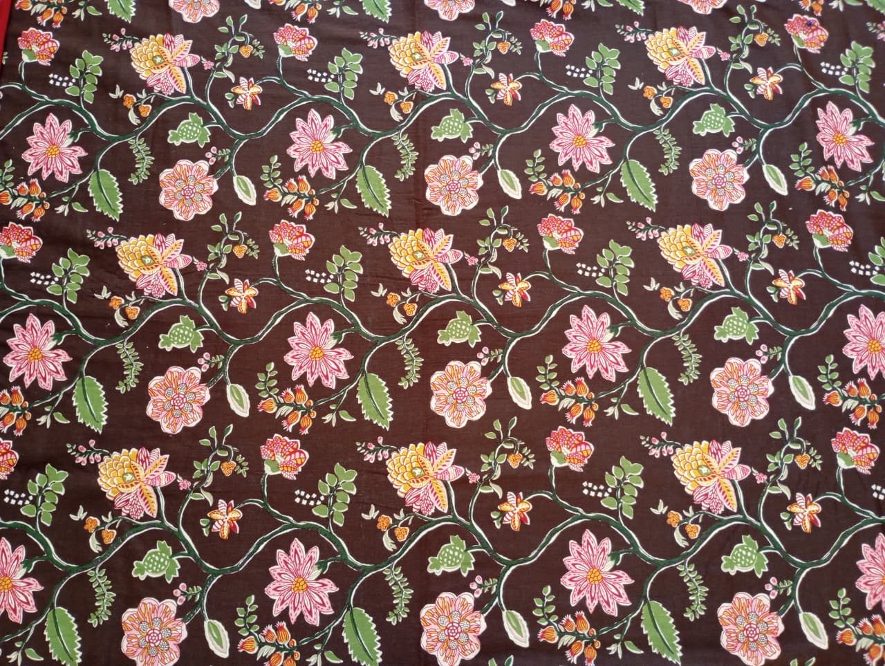 Cocoa Blossom Ajrakh Dohar – Double Size (240 x 260 cm) | 100% Muslin Cotton | Lightweight All-Season