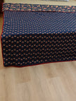 Midnight Gulnaar Ajrakh Dohar – Standard King Size (240 x 260 cm) | 100% Muslin Cotton | Lightweight and Breathable