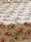 Rosé Garden Charm – Super King Size Bedsheet (274 x 274 cm) | 100% Cotton | Includes 2 Pillow Covers