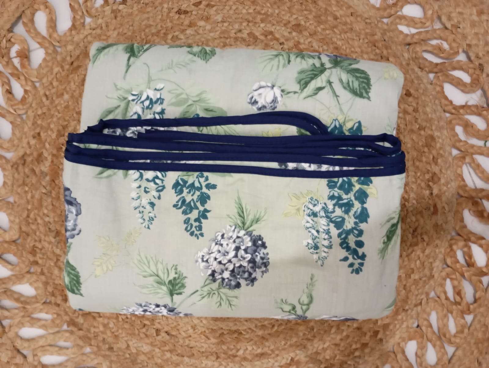 Terracotta Anokhi Vine Bloom Dohar – King Size Dohar (228 x 259 cm) | Malmal Muslin Cotton | Lightweight  Breathable