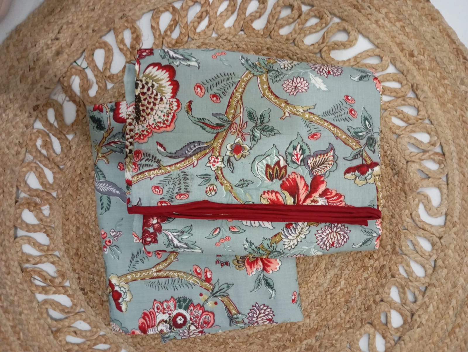 Olive Anokhi Meadow Charm – Single Size Dohar Set of 2 (152 x 228 cm Each) | 100% Malmal Muslin Cotton | Lightweight & Reversible