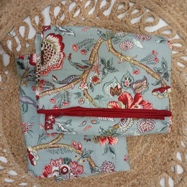 Olive Anokhi Meadow Charm – Single Size Dohar Set of 2 (152 x 228 cm Each) | 100% Malmal Muslin Cotton | Lightweight &amp; Reversible