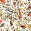 Ivory Blossom Trail – Super King Size Bedsheet (274 x 274 cm) | 100% Jaipuri Cotton | Includes 2 Pillow Covers