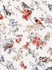 Bird Blossom Print – Super king Size XL Flat Bedsheet (274 x 290 cm) | 100% Cotton | Includes 4 Pillow Covers