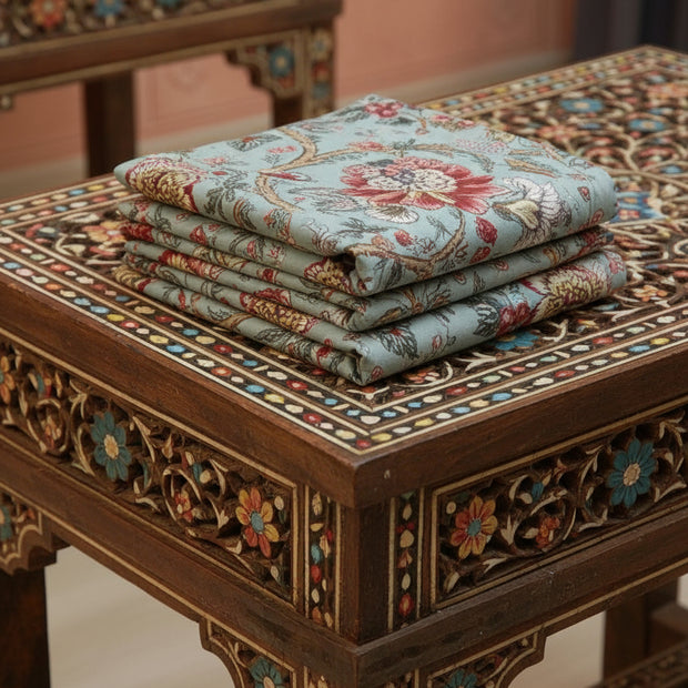 Olive Anokhi Meadow Charm Jaipuri Cotton Bedsheet 270 x 270 cm with 4 Pillow Covers