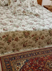Soft Beige Anokhi Blossom – Super King Size Jaipuri Cotton Bedsheet (270 x 270 cm) | Includes 2 Pillow Covers