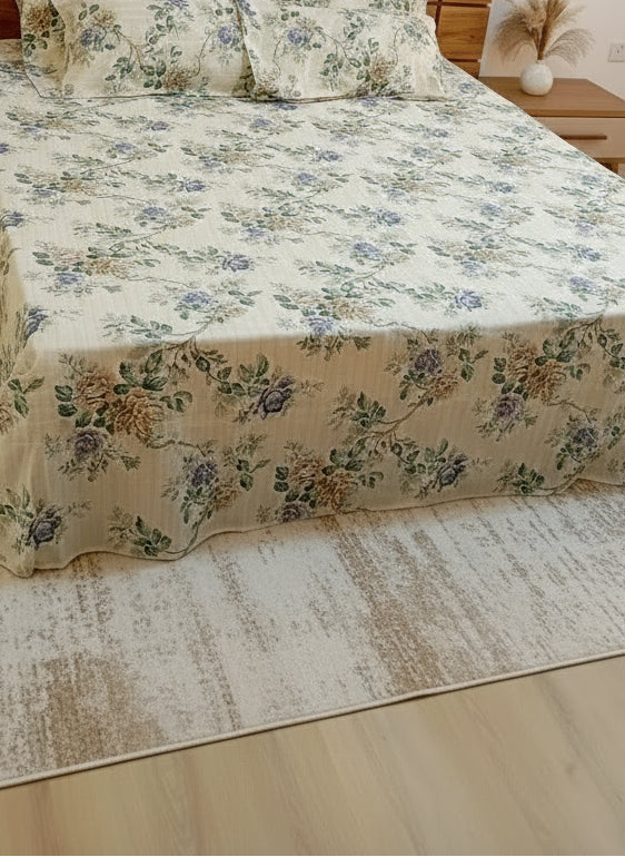 Sandy Anokhi Bloom Trail – Super King Size Jaipuri Cotton Bedsheet (270 x 305 cm) | Includes 2 Pillow Covers