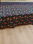 Midnight Gulnaar Ajrakh Dohar – Standard King Size (240 x 260 cm) | 100% Muslin Cotton | Lightweight and Breathable