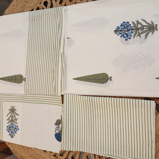 Herbal Charm - Super King Bedsheet with 2 Pillow Covers (Dispatch Time 24 Hours)