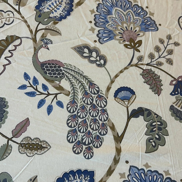Royal Peacock Garden – Super King Size Bedsheet (274 x 274 cm) | 100% Jaipuri Cotton | Includes 2 Pillow Covers
