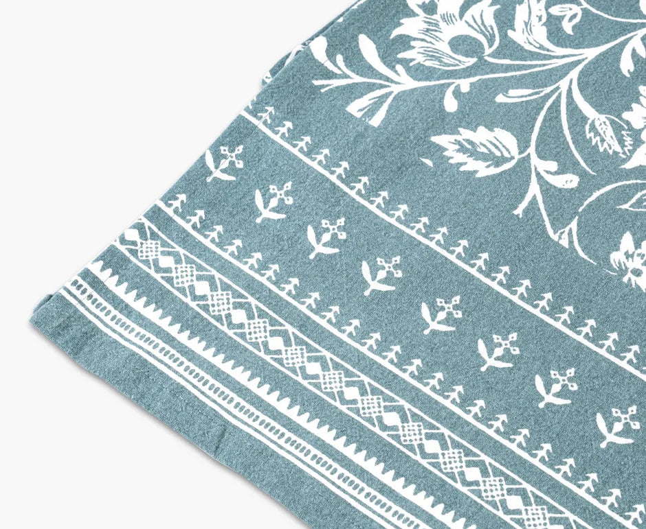 Blue Heaven Jaipuri Cotton Table Runner – 40x250 cm – Handcrafted Elegance for Every Setting