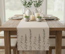 Bee Bloom Jaipuri Cotton Table Runner – 40x250 cm – Natural Elegance in Beige & Black