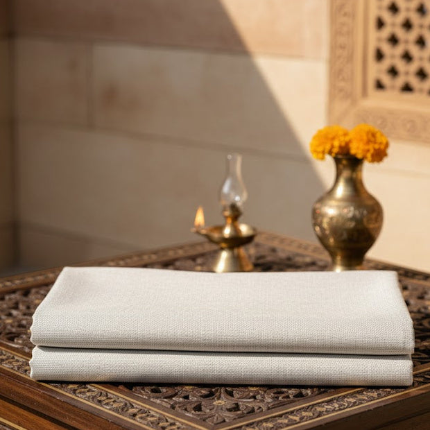 Plain Beige - Super King Flat Bedsheet with 2 Pillow Covers